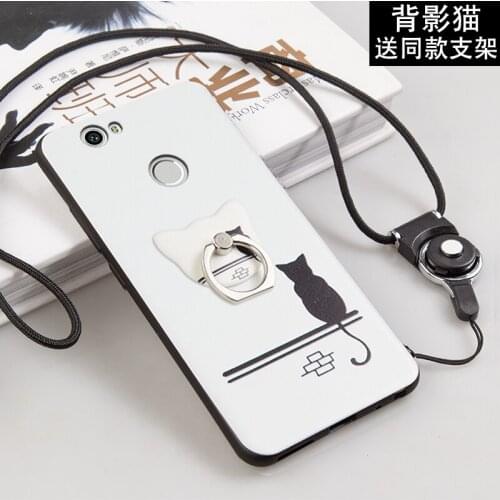 ALIVO For Huawei Nova case with Ring full protection Cartoon 3D relief silicone Fitted Case with Lanyard for huawei nova cover