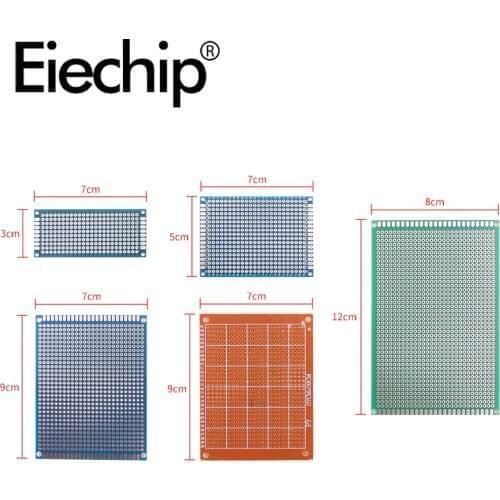 Double Side PCB Prototype Board 3x7 5x7 7x9cm Copper Plate Universal Protoboard,DIY Prototyping Printed Circuit for arduino