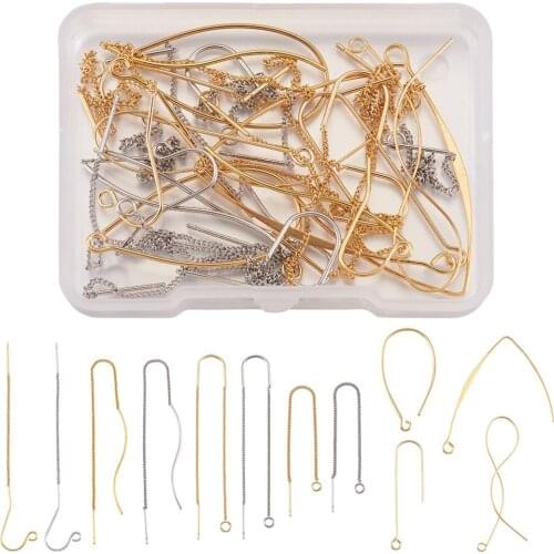 24pcs Long Tassel Chain Ear Line Charm Drop Earrings Wire Thread for Women Jewelry Making