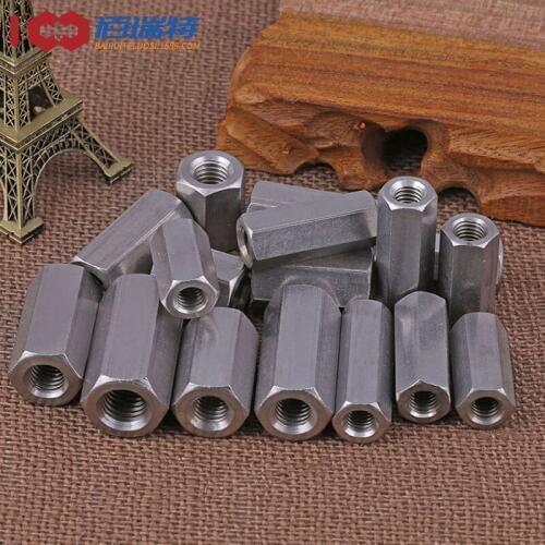 GB56304 stainless steel extension and thickening nut, hexagon connection nut, connection nut M5-M8 5PCS