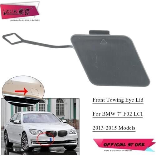 ZUK Front Bumper Towing Hook Cover Cap Tow Hook Trim Garnish Shell Lid For BMW 730 740 750 760 F01 F02 LCI 2013 2014 2015