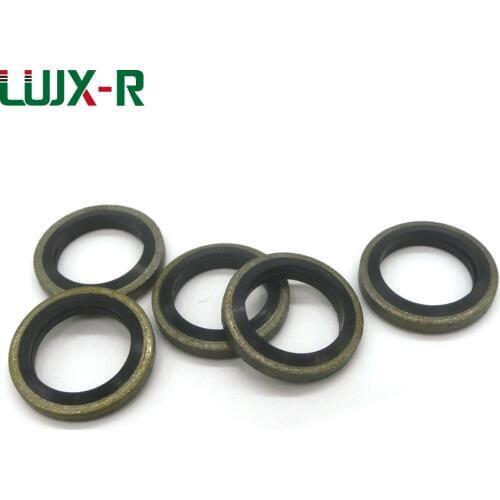 LUJX-R Sealing Ring Nitrile Rubber Gasket Combined Bonded Washer Fit M6/8/10/12/14/16/18/20/22/24-60 for Pipe Joints Screw Plugs