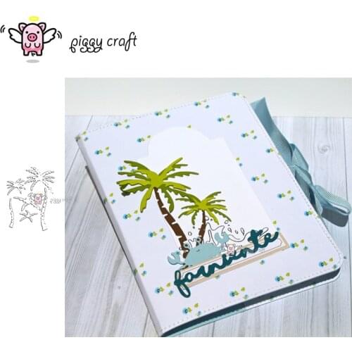 Piggy Craft metal cutting dies cut die mold Coconut tree decoration Scrapbook paper craft knife mould blade punch stencils dies