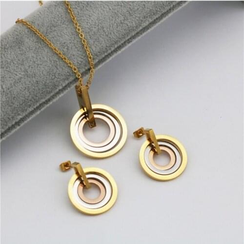 Gold Color Fashion African Jewelry sets Earrings Necklace Set For Women Gift