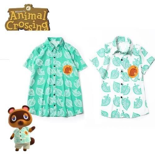 2020 Game Animal Crossing T Shirt Tom Nook Cosplay Shirt Costume Men Women Short Sleeve Tops Leaves Shirt Summer Gift