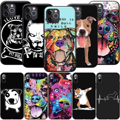 GX177 Pit Bull Pitbull Silicone Soft Case for iPhone 12 Mini 11 Pro XS Max XR X 8 7 6 6S Plus 5 5S SE 2020