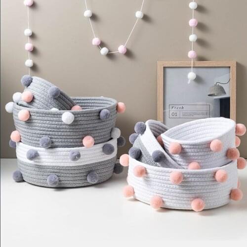 Nordic Decorative Woven Storage Baskets Room Organizer Gift Wedding Decoration Sundries Storage Box Desktop Organizer Containers