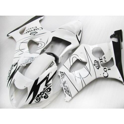 Free 7 gifts Fairing parts for Suzuki K3 2003 2004 GSX R1000 03 04 GSXR 1000 K4 white black Fairings OY10
