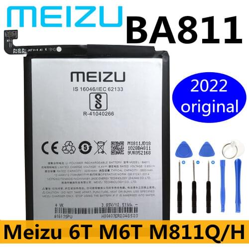 Meizu New Original 3300mAh BA811 Replacement Battery For Meizu Meilan 6T m6T m811q m811h Cell Mobile Phone Batteries