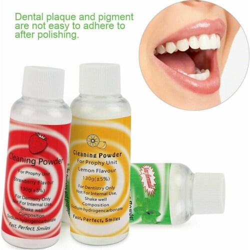 130g Teeth Whitening Powder Fresh Dazzle Teeth Brighten Oral Hygiene Cleaning Plaque Tartar Stains Remover Mint Lemon Flavor