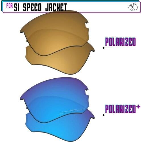 EZReplace Polarized Replacement Lenses for - Oakley Si Speed Jacket Sunglasses - BlueP Plus-GunmetalP