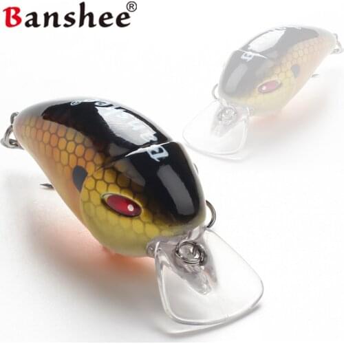Banshee 47mm 6g Small Crankbait Fishing Lure Pike Wobblers For Trolling Perch Lure Shallow Crank Bait Floating Lure Trout/Bass