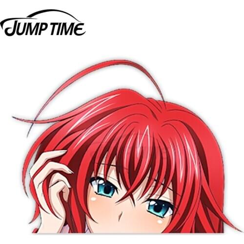 Jump Time High School DxD Rias Gremory 206 Cute Anime Girl Peeker Vinyl Decal Window Waifu Car Stickers