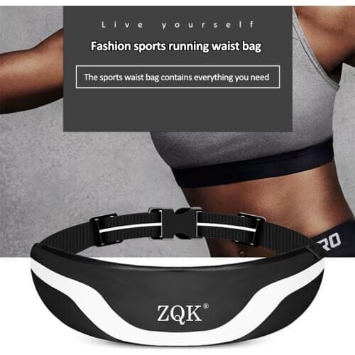 Adjustable Slim Running Waist Belt Ultra-thin Waterproof Jogging Bag Fanny Pack Travel Marathon Gym Fitness 6.0-in Phone Holder
