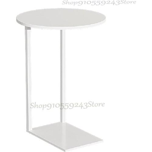 Customized Nordic Light Luxury Restaurant Milk Tea Shop Single Round Table Sofa Corner Movable Simple Round Table Net Red Panda