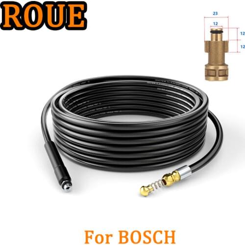 For Hammer Some of Bosch 6-20m High Pressure Washer Sewer Drain Water Cleaning Hose Porous Cleaning Spring Head Jet Hose