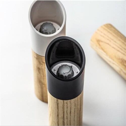 Nordic Wooden Salt And Pepper Grinder Portable Salt And Pepper Grinder For Spices Kitchen And Barbecue Utensils Kitchen Tools