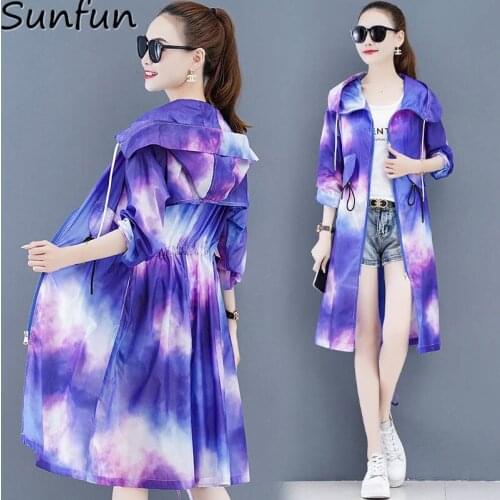 Sunscreen Clothing Womens Long 2021 New Summer Thin Long Sleeve Cardigan Pattern Coat Super Fairy Windbreaker Sunscreen