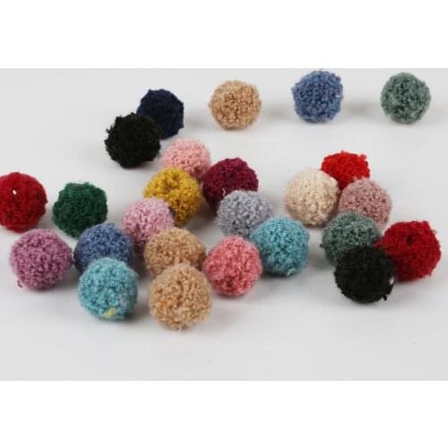 High quality polyester 15 mm 20 mm soft ball DIY pom poms ball technology home decoration sewing products Earring Jewelry produc