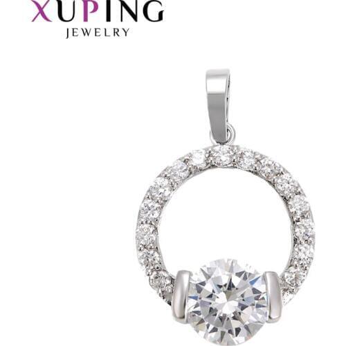 Xuping Jewelry Fashion Elegant Round Shape Necklace Pendant Environmental Copper for Women Gifts 31851