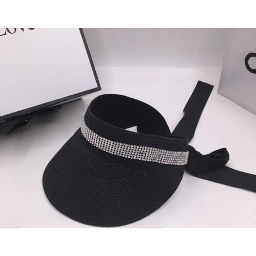 Sun hats visors Summer new empty hat shading is prevented bask in female fashion drill covered straw hat for woman