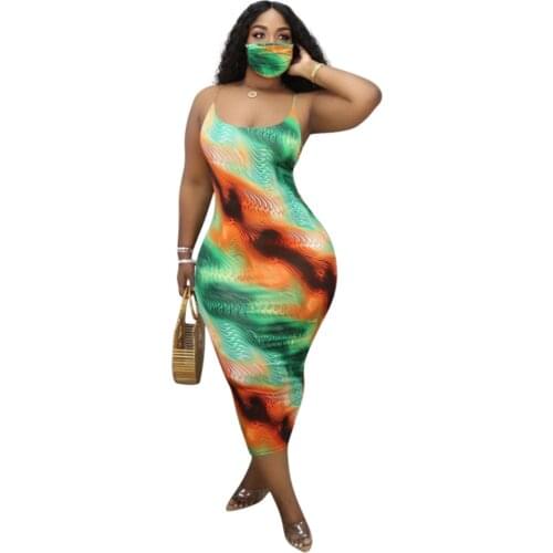 S-XXXL Womens Summer Casual Floral Printed Bohemian Spaghetti Tie Dye Long Maxi Dress