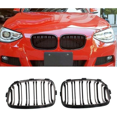 1Pair Grill Auto Front Bumper Grille Kidney Replacement Grilles For BMW 1 Series F20 F21 116i 118i 2012 2013 2014