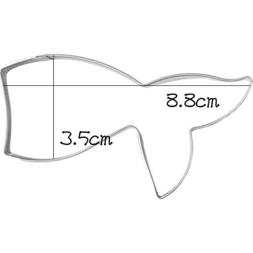 1pc Mermaid Tail Shaped Cookie Cutter For Biscuit Fondant Pastry Decorating Cake Steel Mold Cutters Tool DIY Baking E6K4