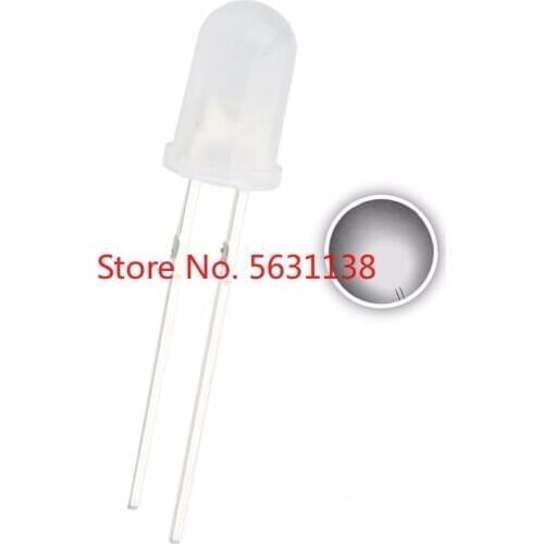 1000pcs/lot 5mm White Diffused LED Emitting Diode Round Head 2V 20mA Light Beads Lamp Wide Angle DIP-2 2PINS powe cree ledS chip