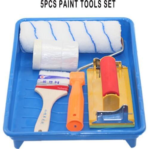 2/3/5pcs Paint Tools Roller Painting Brushes Set 10 inch Craft Paint Foam Tray Water Wool Household Use Wall Decorative DIY