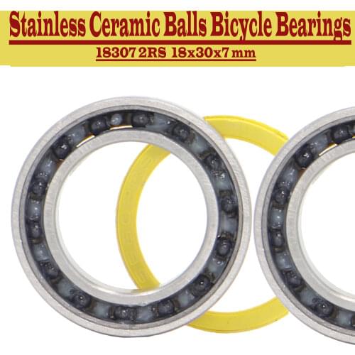 SMR18307-2RS Stainless Bearing 18*30*7 mm 1PC ABEC-3 18307 LLB For DT Swiss Fulcrum 18307RS Ceramic Balls Bicycle Bearings