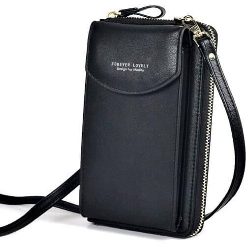 2021 Women Mobile Phone Bag PU Leather Crossbody Mini Purse Wallet Shoulder Pouch UK Fashion Bag Travel Simple