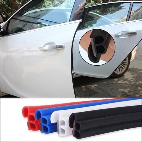 25M BJ Type Universal Rubber Car Door Edge Scratch Protector Strips 4colors Seal Door Sound Insulation Sticker Car Accessories