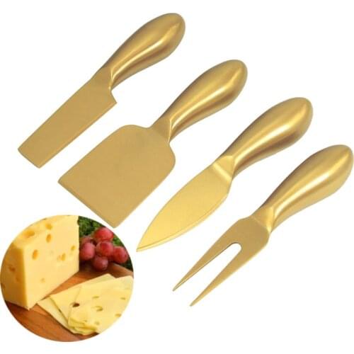 4pcst Cheese Tool Gold Slicer Cutter Knife Creative Graters Kitchen Tools Cake Spatula Butter cheese set