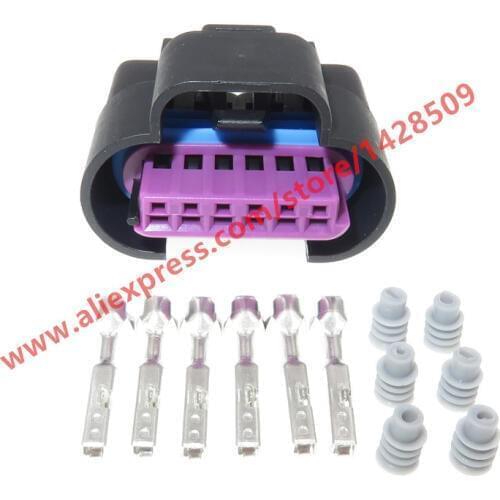 5 Sets 6 Pin Waterproof Car Plug Automotive Female Cable Wiring Harness Connector