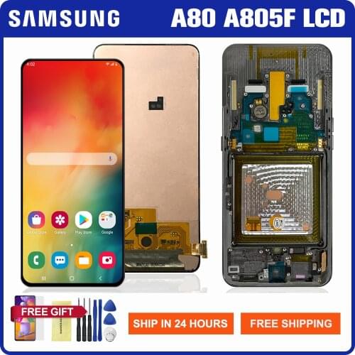 6.7'' Original Lcd Screen For Samsung Galaxy A80 A805 LCD Display Touch Screen Digitizer Assembly For Samsung A805F/DS A805FD