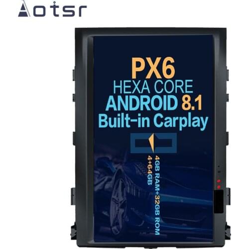 Aotsr Tesla 16" Vertical screen Android 8.1 Car DVD Multimedia player GPS Navigation For TOYOTA LAND CRUISER LC200 2008-2015
