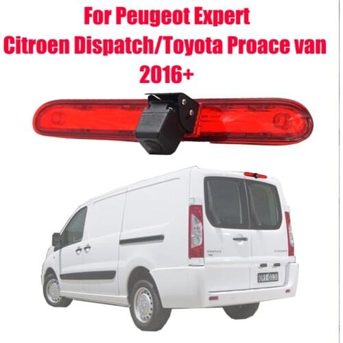 Car Brake Light Reverse camera For Peugeot Expert/ Citroen Dispatch/Toyota Proace van 2016+ with 7 inch rearview mirror optional