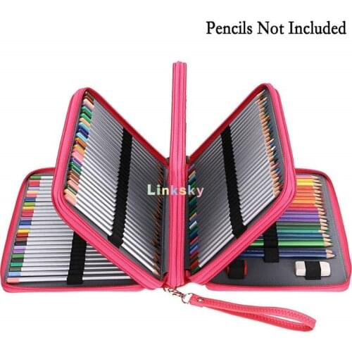 200 Slots 4 Layers Colored Pencil Case , for Girls Boys Pen Bag Large Capacity Cartridge Box,Stationery Pouch