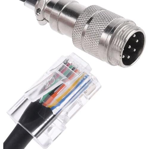 D57C 8 Pin to RJ-45 Modular Plug Mic Cable Adapter for Yaesu Microphone MD-200 MD-100 M-1 M-100 FT-450 FT-900 FT-991