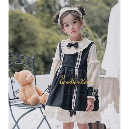 Children Sweet Lolita Costume Cute Girls Lolita OP Maid Cosplay Dress Anime Halloween Costume For Kids Princess dress For Girl