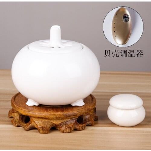 Electric Incense Burner Vaporizer Aromatherapy Burner Oil Retro Room Tech Smell Candles Porta Incienso Ceramic Burner AC50XL
