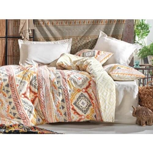 Cottonbox Ethnic Jamila Double Personality Duvet cover set Beige