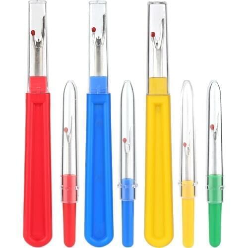 LMDZ 7pcs Seam Ripper Plastic Handle Craft Thread Cutter Thread Take-Up Sewing Accessories Cross Stitch Tools Unpicker Tool