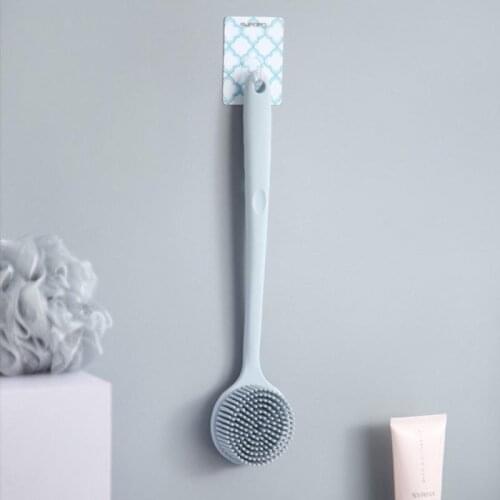 Multifunctional Silicone Bath Brush With Long Handle Double-sided Back Scrubber Bathtub Brush Skin Massage Health Shower Tool