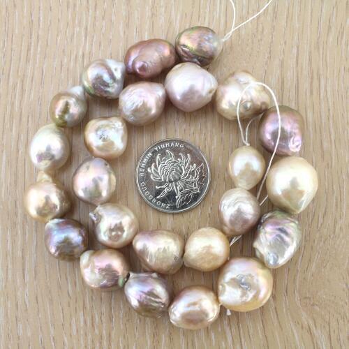 Fashion Baroque Natural Freshwater Pearl Loose Beads 13-16mm Good Quality Irregular Pearl Beads Strands Necklaces Gifts EE3012