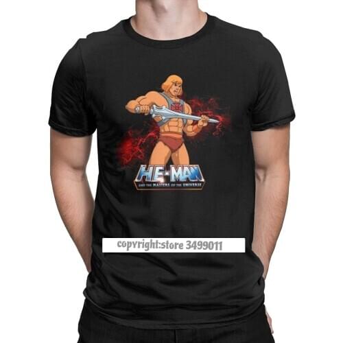 He Man Of The Universe T-Shirt Men Hipster Cotton Tees Round Collar Fitness T Shirts 3D Printed Graphic Camisas