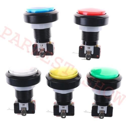 New 5PCS/Lot 45mm Push Arcade Button 12V Power LED Lit Round Micro Switch Illuminated LED Push Buttons for Vending Machine