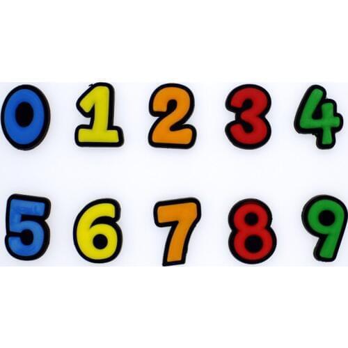 Teaching Tools Accessory Arabic Numerals 0-9 Figures Soft PVC Charm For Fridge Magnets Stickers Handmade Crafts Ornaments