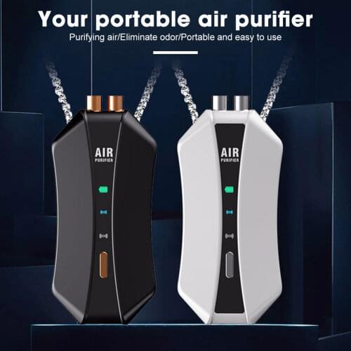 HOT Hanging Neck Air Purifier Fashion Personal Wearable Portable Necklace Air Purifier Negative Ion Generator Car Air Purifiers